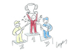 Cartoon: Podium Odor (small) by Lopes tagged formula one race podium winner champagne deodorant trophy splash sports