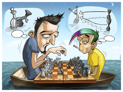 Cartoon: cheSS (medium) by gamez tagged chess,sexy,sea