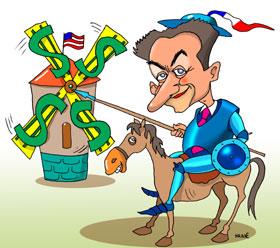 Cartoon: French President Nicolas Sarkozy (medium) by kranev tagged french,president,nicolas,sarkozy,cartoon,caricatura,political