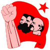 Cartoon: Rote Fahne  Faust  Stern Köpfe (small) by symbolfuzzy tagged symbolfuzzy,symbole,logo,logos,kommunismus,sozialismus,rote,fahne,faust,stern,köpfe,revolution,klassenkampf,lenin,marx,engels