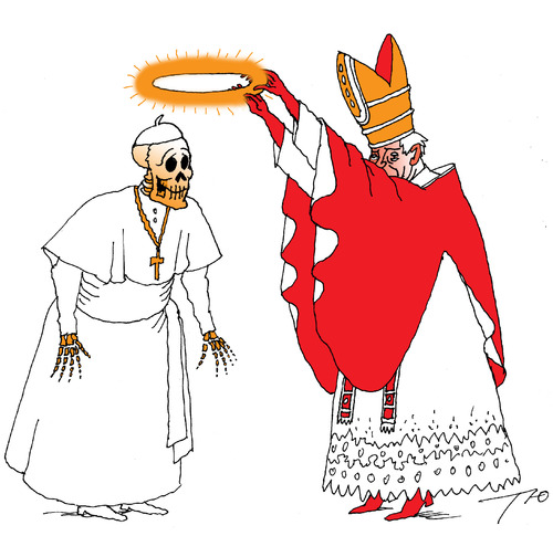 Cartoon: Beatification (medium) by tunin-s tagged beatification