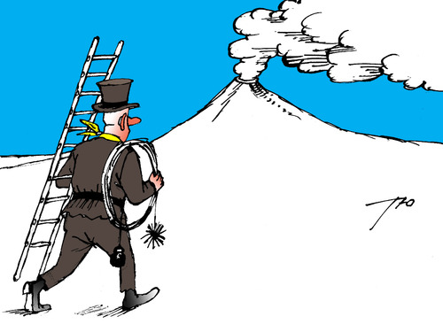 Cartoon: Icelandic volcano (medium) by tunin-s tagged volcano
