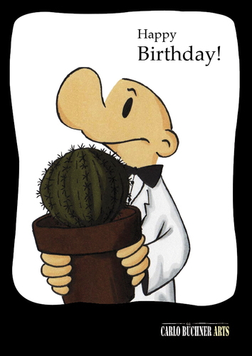 Cartoon: Happy birthday (medium) by Carlo Büchner tagged geburtstag,kaktus,gruß