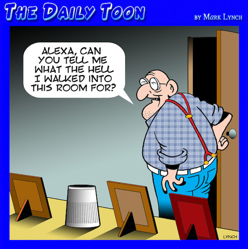 Cartoon: Alexa (medium) by toons tagged old,age,siri,alexa,memory,loss,old,age,siri,alexa,memory,loss