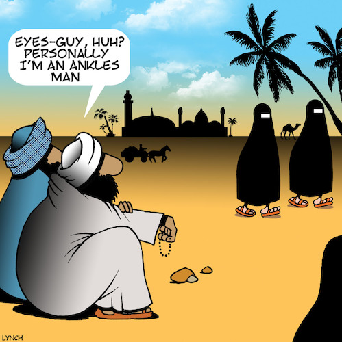 Cartoon: Ankles man (medium) by toons tagged burkas,burkas