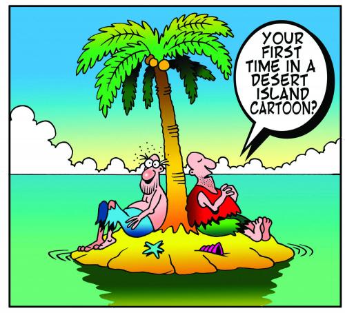 Cartoon: another desert island toon (medium) by toons tagged desrt,island,oceans,jokes,