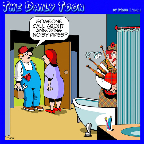 Cartoon: Bagpipes (medium) by toons tagged plumber,bagpipes,bagpipe,player,plumber,bagpipes,bagpipe,player