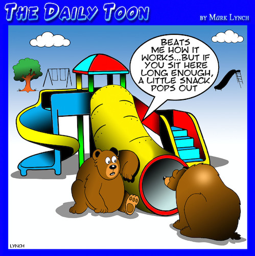 Cartoon: Bear trap (medium) by toons tagged bears,playgrounds,bears,playgrounds