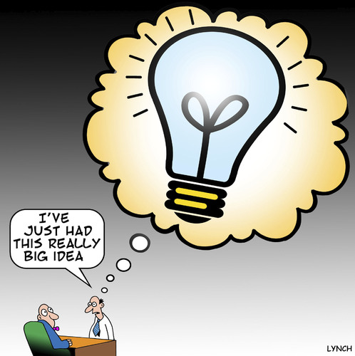 Cartoon: Big idea (medium) by toons tagged business,ideas,new,idea,light,globe