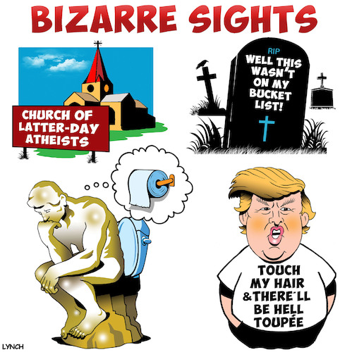 Cartoon: Bizarre (medium) by toons tagged trump,atheists,gravestones,cemetary,the,thinker,trump,atheists,gravestones,cemetary,the,thinker