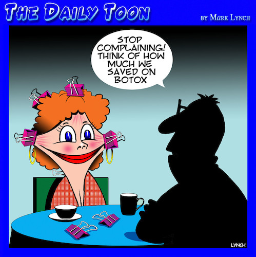 Cartoon: Botox (medium) by toons tagged plastic,surgery,paper,clips,cosmetic,botox,treatment,plastic,surgery,paper,clips,cosmetic,botox,treatment