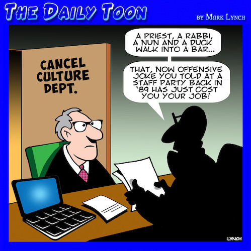 Cartoon: Cancel culture (medium) by toons tagged woke,cancel,culture,woke,cancel,culture