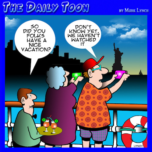 Cartoon: Cruise holidays (medium) by toons tagged selfies,cruises,tourists,recording,holidays,photography,cruise,liners,selfies,cruises,tourists,recording,holidays,photography,cruise,liners