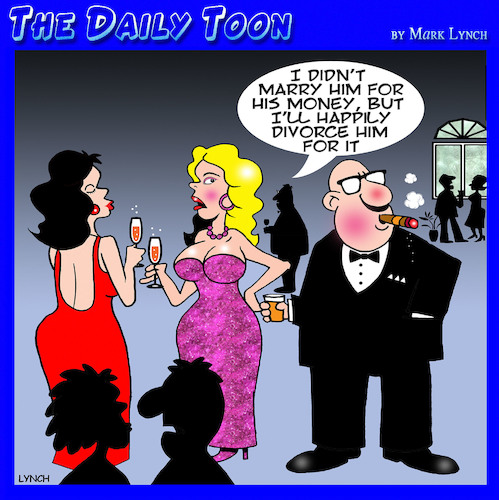 Cartoon: Divorce (medium) by toons tagged sugar,daddy,gold,diggers,trophy,wife,divorce,money,sugar,daddy,gold,diggers,trophy,wife,divorce,money