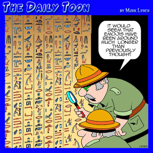 Cartoon: Emojis (medium) by toons tagged egypt,emoji,wall,paintings,explorers,egypt,emoji,wall,paintings,explorers