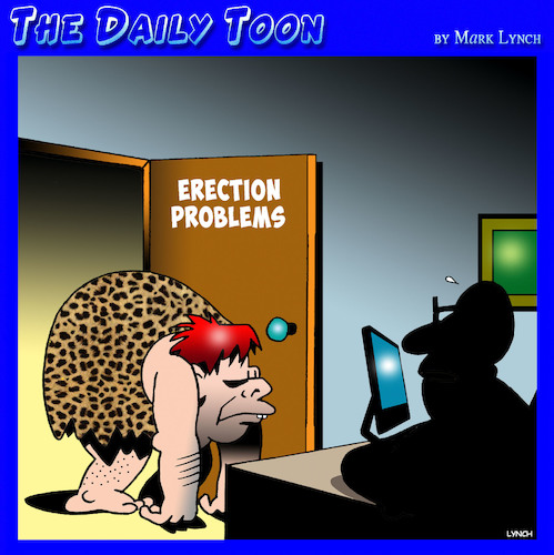 Cartoon: Erectile dysfunction (medium) by toons tagged erection,problems,caveman,prehistoric,erection,problems,caveman,prehistoric