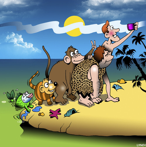 Cartoon: Evolution selfie (medium) by toons tagged evolution,creationism,charles,darwin,selfie,apes,animals,in,the,beginning,evolution,creationism,charles,darwin,selfie,apes,animals,in,the,beginning