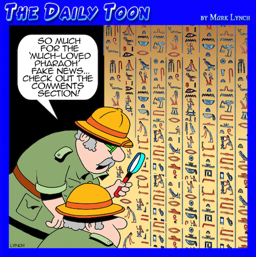 Cartoon: Fake news (medium) by toons tagged pharaohs,egyptian,pyramids,explorers,pharaohs,egyptian,pyramids,explorers