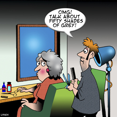 Cartoon: Fifty shades of grey (medium) by toons tagged hairdresser,fifty,shades,of,grey,older,women,middle,age,hairdresser,fifty,shades,of,grey,older,women,middle,age