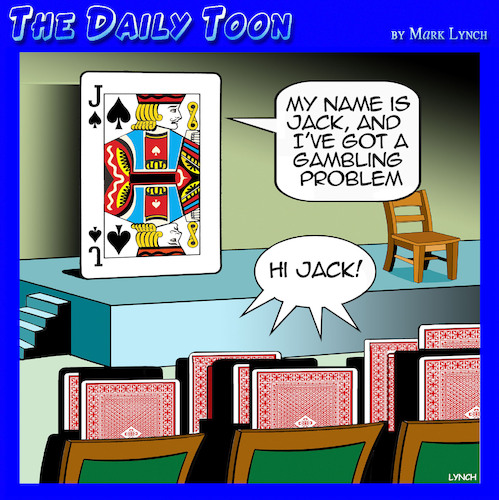 Cartoon: Gambling addictions (medium) by toons tagged gambling,playing,cards,addictions,aa,meeting,gambling,playing,cards,addictions,aa,meeting