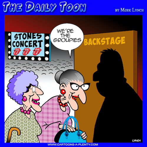 Cartoon: Groupies (medium) by toons tagged rolling,stones,senirs,groupie,aging,rocks,stars,rolling,stones,senirs,groupie,aging,rocks,stars
