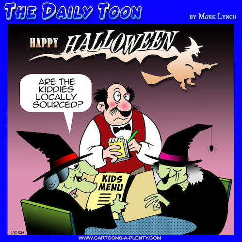 Cartoon: Halloween (medium) by toons tagged witches,halloween,locally,sourced,kids,witches,halloween,locally,sourced,kids