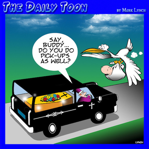 Cartoon: Hearse (medium) by toons tagged stork,and,baby,hearse,coffin,drop,offs,birth,stork,and,baby,hearse,coffin,drop,offs,birth