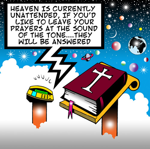 Cartoon: heaven is unattended (medium) by toons tagged heaven,hell,god,answering,machines,fax,email,phones,mobile,messaging,social,networking,computers,angels,bible,st,peter,universe,planets,earth,mars,venus,jupiter,black,hole,praying,prayers