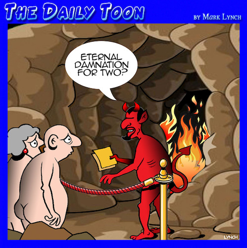 Cartoon: Hell (medium) by toons tagged devil,restaurant,bookings,satan,devil,restaurant,bookings,satan