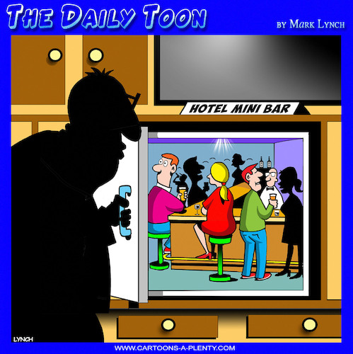 Cartoon: Hotel mini bar (medium) by toons tagged alcohol,mini,bars,alcohol,mini,bars