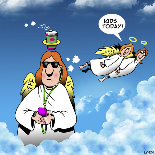 Cartoon: Kids today (medium) by toons tagged cup,holders,angels,coffee,kids,today,gen,new,generation,cup,holders,angels,coffee,kids,today,gen,new,generation