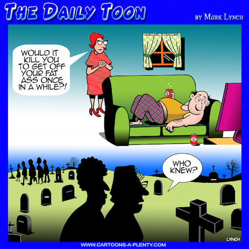 Cartoon: Lazy husband (medium) by toons tagged lazy,funerals,cemetery,sloth,helping,around,the,house,lazy,funerals,cemetery,sloth,helping,around,the,house