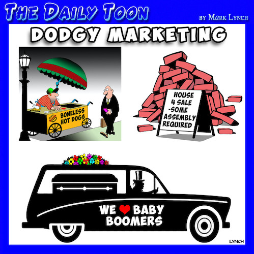 Cartoon: Marketing cartoon (medium) by toons tagged marketing,advertising,hearse,baby,boomers,bricks,and,mortar,marketing,advertising,hearse,baby,boomers,bricks,and,mortar