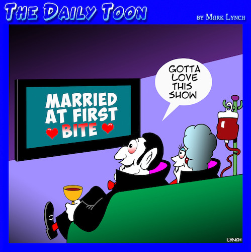 Cartoon: Married at first sight (medium) by toons tagged vampires,reality,tv,vampires,reality,tv