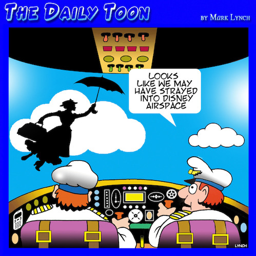 Cartoon: Mary Poppins (medium) by toons tagged disney,airspace,pilots,disney,airspace,pilots