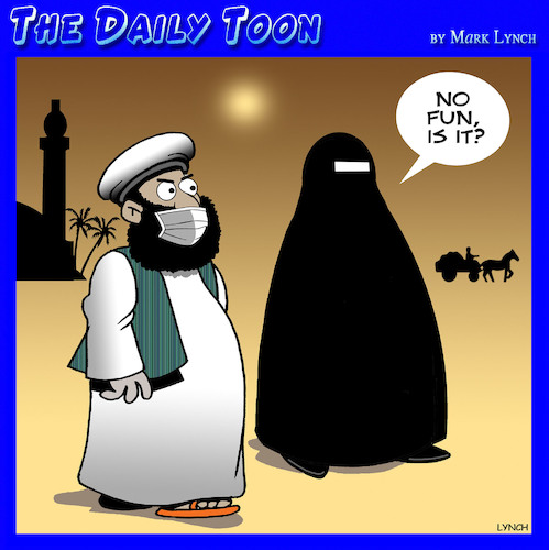 Cartoon: Masks (medium) by toons tagged burka,burqa,facemasks,burka,burqa,facemasks