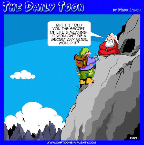 Cartoon: Meaning of life (medium) by toons tagged guru,mountain,wise,man,secret,of,life,guru,mountain,wise,man,secret,of,life