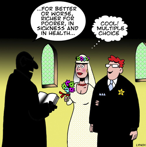 Cartoon: Multiple choice (medium) by toons tagged multiple,wedding,church,choice