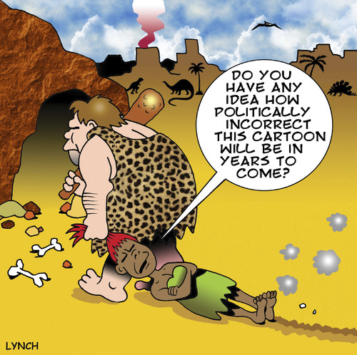Cartoon: Politically incorrect (medium) by toons tagged prehistoric,politically,incorrect,caveman,cave,woman,black,prehistoric,politically,incorrect,caveman,cave,woman,black