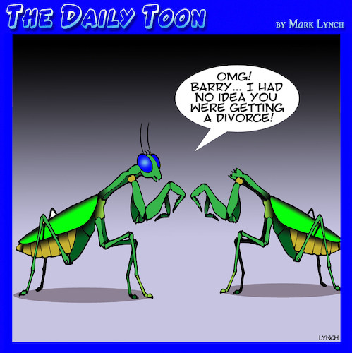 Praying Mantis von toons | Liebe Cartoon | TOONPOOL