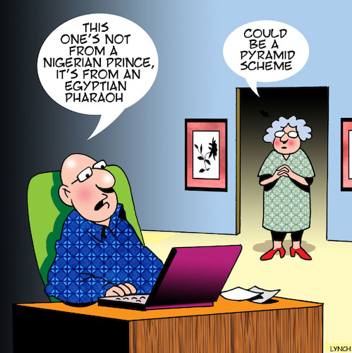 Cartoon: Pyramid scheme (medium) by toons tagged internet,scams,pyramid,scheme,fraud,nigerian,prince,internet,scams,pyramid,scheme,fraud,nigerian,prince