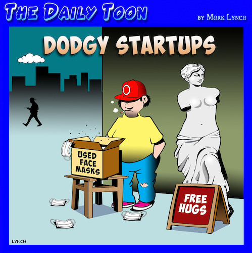 Cartoon: Startups (medium) by toons tagged venus,facemasks,startups,failed,businesses,venus,facemasks,startups,failed,businesses