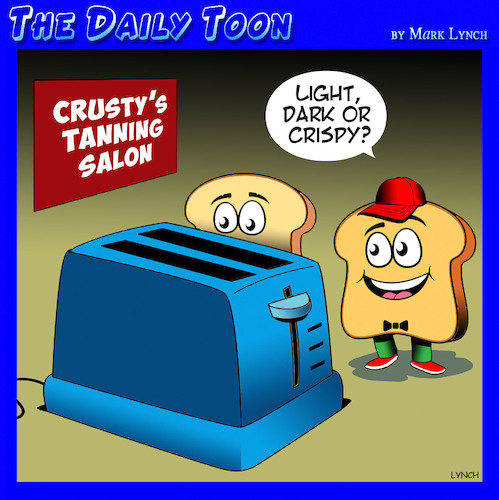 Cartoon: Tanning salon (medium) by toons tagged toaster,bread,tanning,salon,settings,toaster,bread,tanning,salon,settings