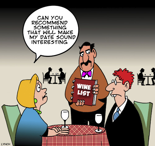 Cartoon: The wine list (medium) by toons tagged wine,list,waiters,boring,vino,uninteresting,drunk,restaurants,wine,list,waiters,boring,vino,uninteresting,drunk,restaurants