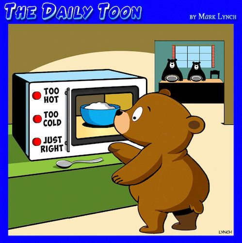 Cartoon: Three bears (medium) by toons tagged baby,bear,goldilocks,porridge,baby,bear,goldilocks,porridge