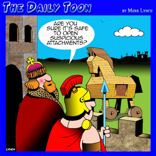 Cartoon: Trojan horse (medium) by toons tagged email,attachments,trojan,virus,greeks,bearing,gifts,email,attachments,trojan,virus,greeks,bearing,gifts