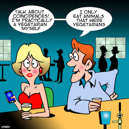 Cartoon: Vegetarian (medium) by toons tagged pick,up,lines,vegetarian,vegans,bars,pubs,pick,up,lines,vegetarian,vegans,bars,pubs