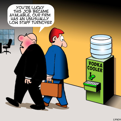 Cartoon: Water cooler (medium) by toons tagged vodka,office,water,cooler,recruitment,alcohol,vodka,office,water,cooler,recruitment,alcohol