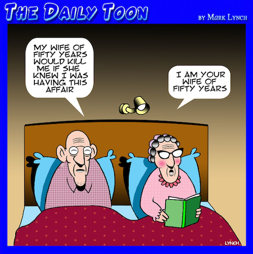 Cartoon: Wedding anniversary (medium) by toons tagged dementia,memory,loss,marriage,longevity,affairs,infidelity,dementia,memory,loss,marriage,longevity,affairs,infidelity