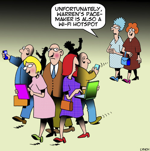 Cartoon: Wi Fi hotspot (medium) by toons tagged pacemaker,wi,fi,smart,phones,internet,access,heart,disease,pacemaker,wi,fi,smart,phones,internet,access,heart,disease